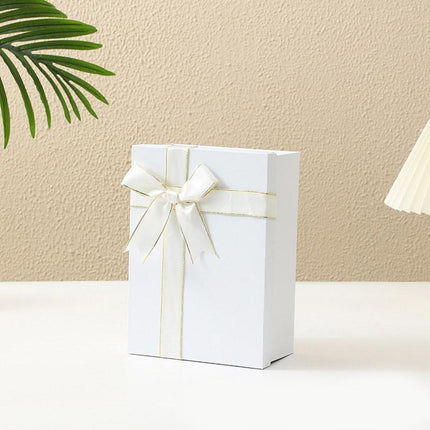 5PCS Large Black Folding Gift Box with Ribbon Bow One-Piece Shoe Apparel Box