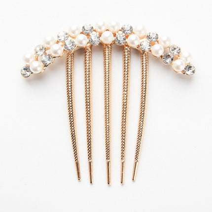 Elegant Rhinestone Hair Comb Girl Hair Accessories Disc Alloy Headwear