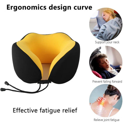 Memory Foam U Shaped Neck Pillow Travel Portable Office Nap Support Pillow