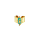 Female Titanium Steel Ring with Natural Stone Fashion Jewellery Women