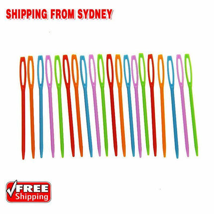 Mix Colour 20PCS Plastic Darning Threading Weaving Sewing Needles Great for Kids - Aimall