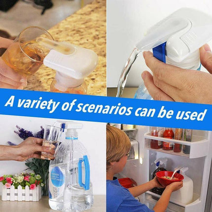 Magic Tap Automatic Electric Water Drink Milk Dispenser Beverage Spill Proof Blue - Aimall