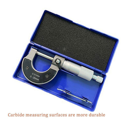 High Precision 0-100MM Outside Micrometer Alloy Head Spiral Measuring Tool