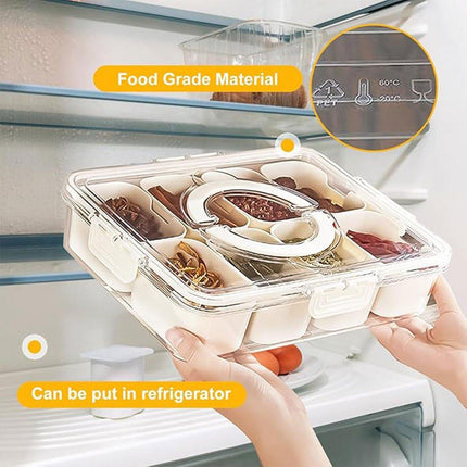 Food Grade Airtight Storage Box Portable Multi-compartment Seasoning Container
