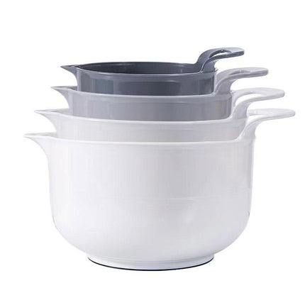 4pcs Salad Bowls with Handles Vegetable and Fruit Snack Serving Plates Durable