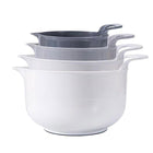 4pcs Salad Bowls with Handles Vegetable and Fruit Snack Serving Plates Durable