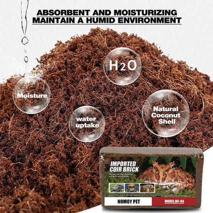 Natural Coconut Fibre Reptile Bedding Brick 650g Substrate for Tortoise Snake Spider