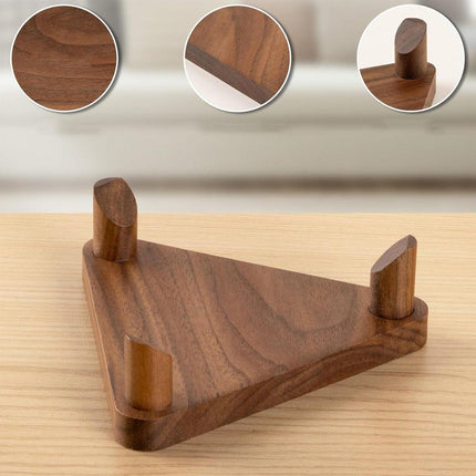 Wooden Triangular Stand Ball Storage Rack Basketball Football Holder Display