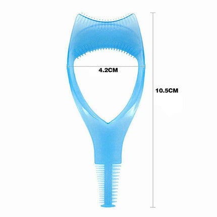 3 In 1 Eyelash Mascara Makeup Guard Protect Tool Applicator Curler Comb Lashes - Aimall