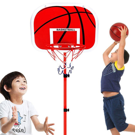 Adjustable Basketball Rack with Iron Rod Frame for Indoor and Outdoor Ball Shooting Toy