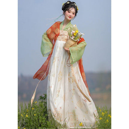 Chest Length Skirt Hanfu Female Summer Thin Daily Wear Traditional Chinese Dress