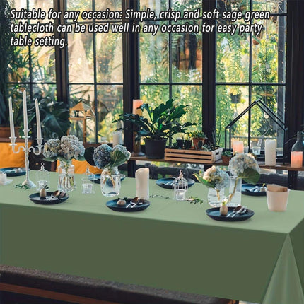 6pcs Green Disposable Tablecloths for Party and Event Decorations Table Covers
