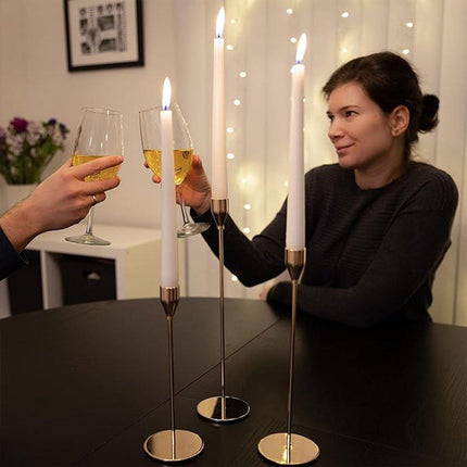 Set of 3 Decorative Candlestick Holder Candle Stand for Wedding / Dinner / Party