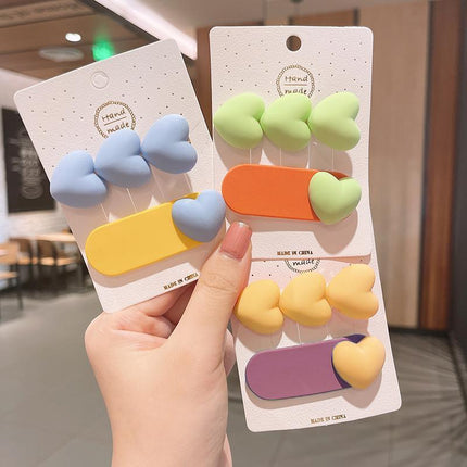 2X Sweet Candy Color Cute Korean Style Hair Clip BB Clip Female Hairpin Headwear - Aimall