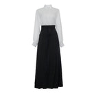Elegant National Style Hanfu Two-Piece Set with Long Skirt and Daily Wear Top