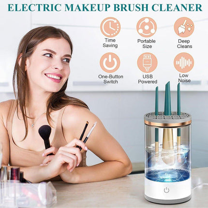 Automatic Electric Makeup Brush Cleaner Dryer Tool Fast Cleaning Machine Kit Set