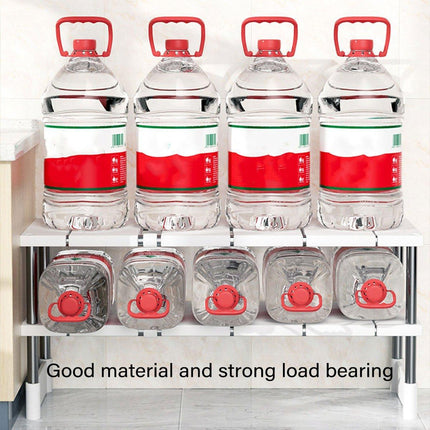 Expandable Kitchen Shelf Cabinet Organizer Tiered Storage Rack for Home Use