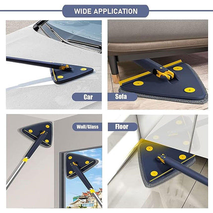 Adjustable Rotating Triangle Mop Wet Dry Dual-use Household Mop with Scraper