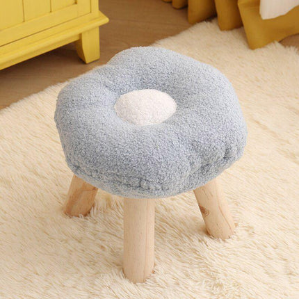 Small Flower Short Stool for Entryway or Living Room Shoe Bench or Footrest