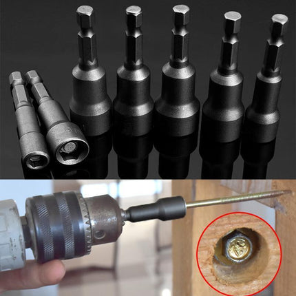 14 Size Socket Magnetic Nut Driver Set Drill Bit Adapter 1/4'' Hex Shank 6-19MM - Aimall