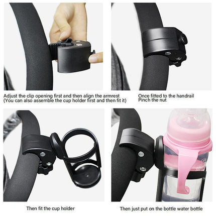 Baby Stroller Cup Holder Drink Bag Milk Bottle Phone Pram Golf Buggy Wheelchair Aimall