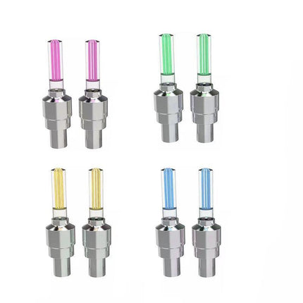 2PCS Flashing Neon Led Light Wheel Valve Cap Tyre - Aimall