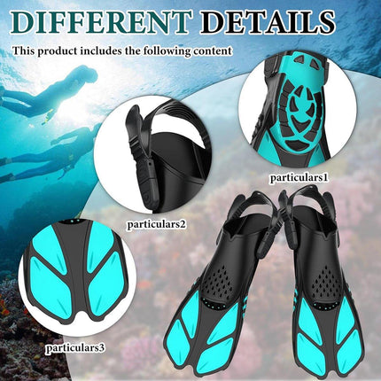 Adjustable Diving Flippers Swim Fins for Snorkeling Freestyle Training Gear