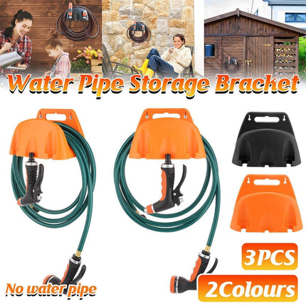 3pcs Wall Mounted Hose Holder Rack Plastic Garden Hose Storage Rack Organizer