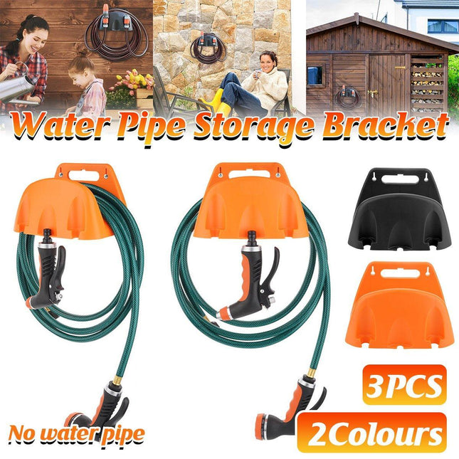 3pcs Wall Mounted Hose Holder Rack Plastic Garden Hose Storage Rack Organizer