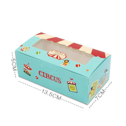 50PCS Set of 2 Premium Cake Packaging Boxes Clear Window Food Grade Cardboard