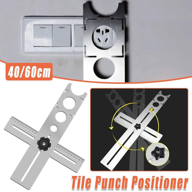 Universal Multifunctional Punch Positioner Hole Measuring Tool for Woodworking