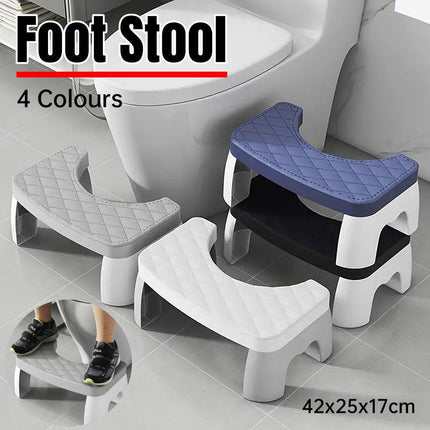 Toilet Stool Anti-Slip Bathroom Footstool for Home Use with Stable Support Design