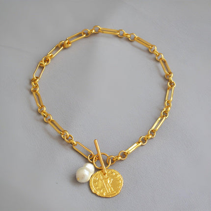 Chain Vintage OT Clasp Necklace Elegant Jewelry for Women Fashion Necklace