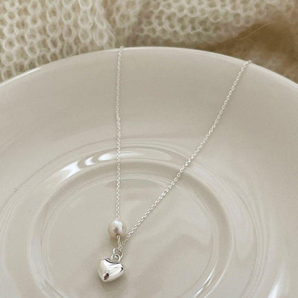 Luxury Zircon Love Pendant Necklace Elegant Copper Chain Jewelry Gift