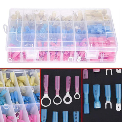 240PCS Heat Shrink Wire Connectors Electrical Crimp Marine Automotive Terminals - Aimall