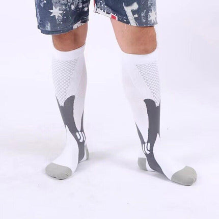Compression Socks Copper Medical Stockings Travel Running Anti Fatigue Unisex L&XL - Aimall