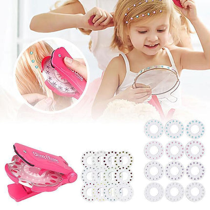 Diamond Hair Sparkle Stapler Machine Tools Kit Gems for Shirt Decor Girls - Aimall