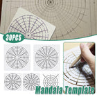 30PCS Mandala Stencil Set DIY Hand-painted Art Templates Craft Supplies Kit