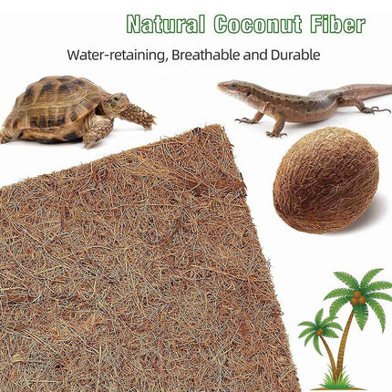 Reptile Terrarium Liner Coconut Fiber Mat Tortoise Carpet Pet Hamster Bedding
