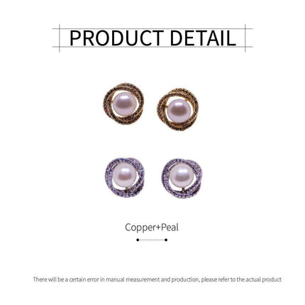 High Grade Elegant Pearl Earrings Fashion Jewelry Round Statement Earrings