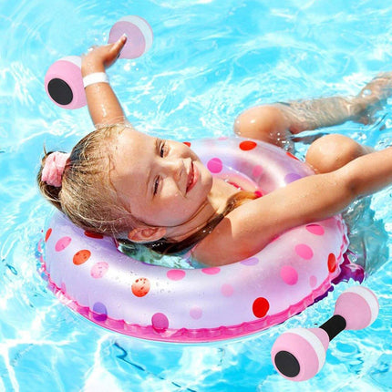 2PCS Arm Buoyancy Rings Dumbbell Style Float Set for Water Activities and Fun