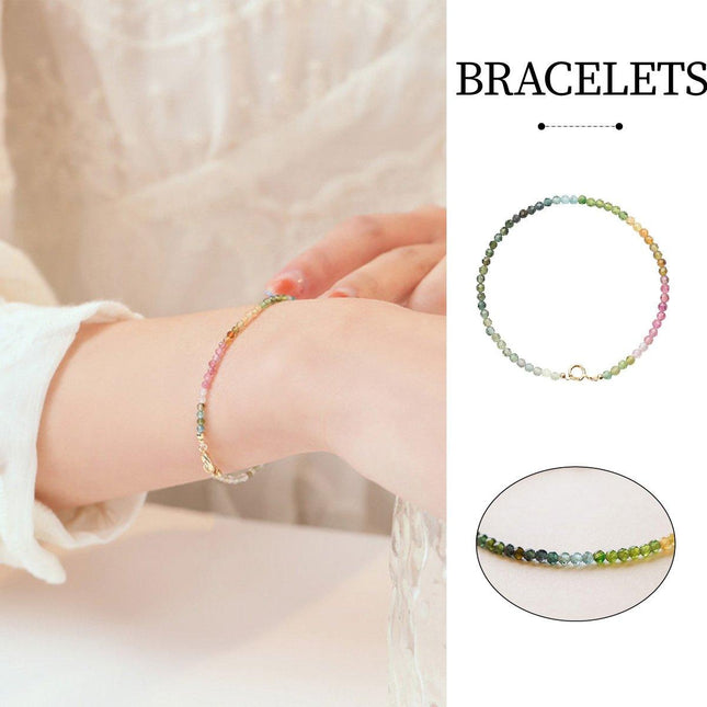 Extremely Fine 2mm Rainbow Bracelet Women Gradient Colorful Jewelry for Fashion
