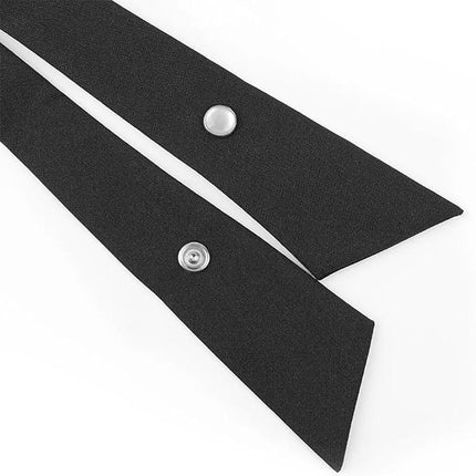 Small Women Criss-Cross Bow Tie School Girl Uniform Solid Adjustable Pre Tied Necktie - Aimall