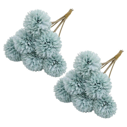 12pcs Artificial Dandelion Fake Flower Simulation Arrangement Desktop Decoration