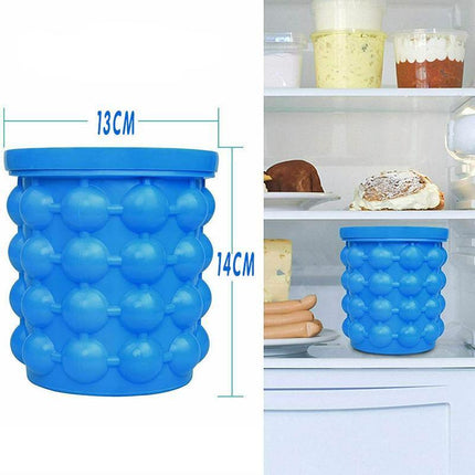 Silicone Ice Cube Magic Maker Revolutionary Space Saving Ice Tray Bucket - Aimall