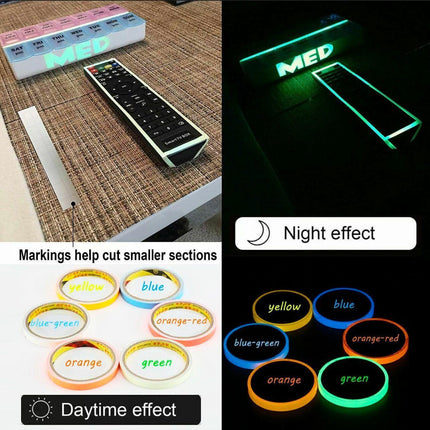Luminous Fluorescent Decorative Night Glow Dark Selfadhesive Safety Sticker Tape 2cm*3m - Aimall
