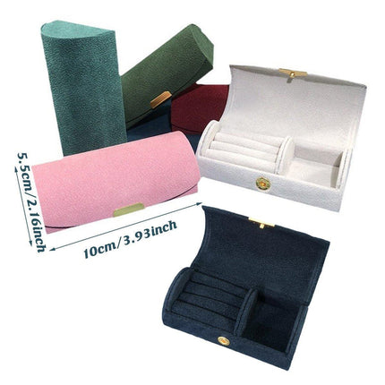 Compact Travel Jewelry Organizer Storage Box for Rings Earrings Necklace Case