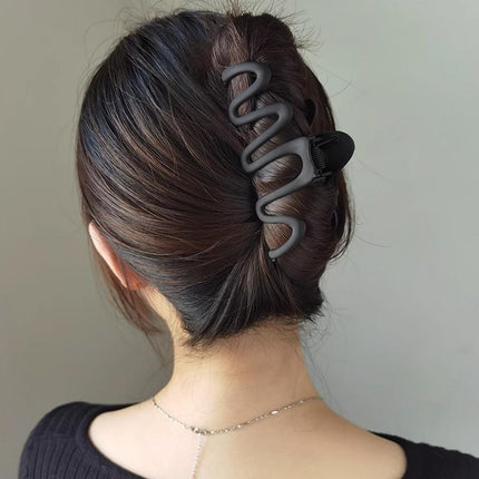 Wave Shark Clip Hair Clip Matte Shark Clip Ponytail Hairpin Crab Simple DIY - Aimall