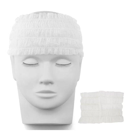 100 Beauty Salon Care Non-woven Hair Band White Edge Band Disposable Hair Net