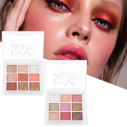 Nine Colour Eyeshadow Palette Tray Makeup Compact Travel Size Cosmetic